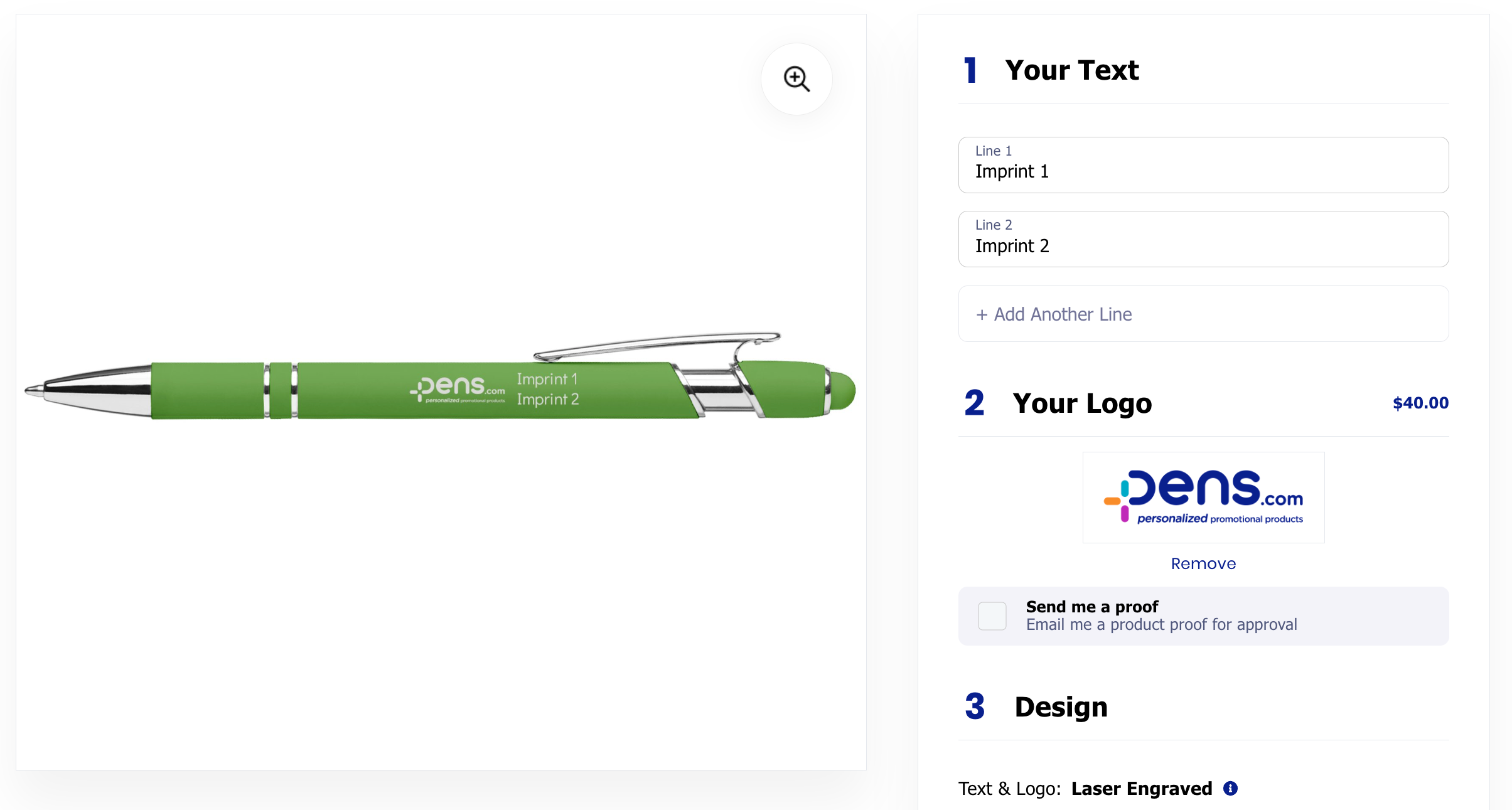 Adding a Logo to Your Order
